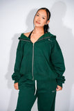 Oversized Olive Green Zip Up