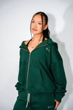 Oversized Olive Green Zip Up