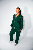 Oversized Olive Green Zip Up