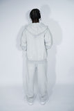 Oversized Light Grey Zip Up