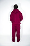 Oversized Burgundy Zip Up