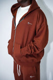 Oversized Brown Zip Up
