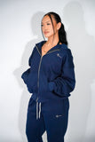 Oversized Navy Zip Up