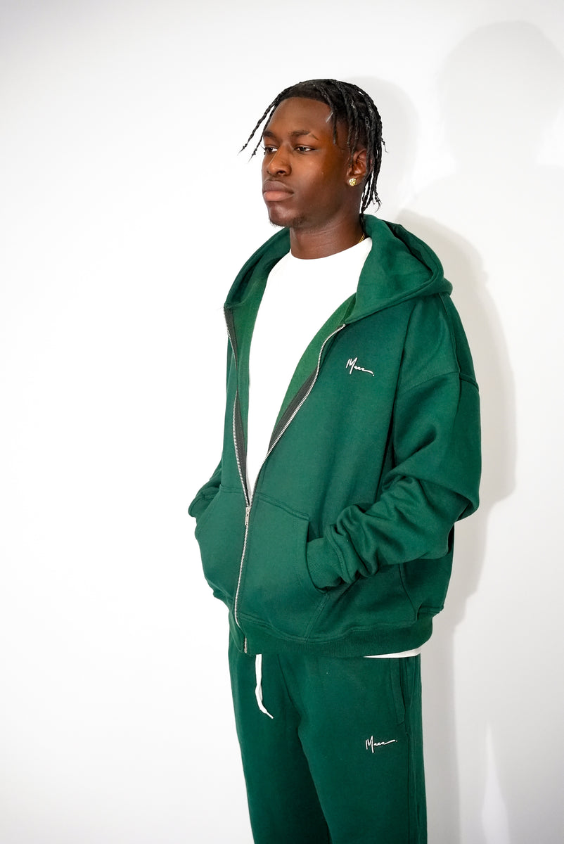 Oversized Olive Green Zip Up – ShopMacc