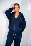 Oversized Navy Zip Up