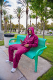 Oversized Burgundy Zip Up