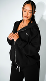 Oversized Black Zip Up