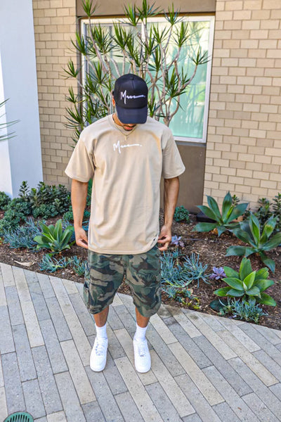 OVERSIZE TAN HEAVY TEE