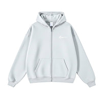 Oversized Light Grey Zip Up – ShopMacc
