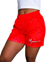 Red Mesh Shorts