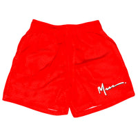 Red Mesh Shorts