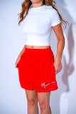Red Mesh Shorts