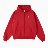 Oversized Red Zip Up