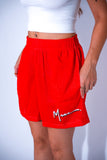 Red Mesh Shorts