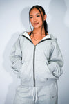 Oversized Light Grey Zip Up