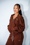 Oversized Brown Zip Up