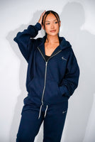 Oversized Navy Zip Up