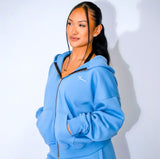 Oversized Sky Blue Zip Up