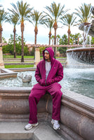 Oversized Burgundy Zip Up
