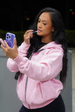 Oversized Pink Zip Up