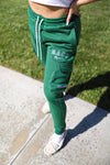 Olive Green Cargo Sweats