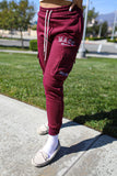 Burgundy Cargo Sweats