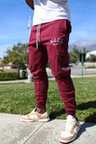 Burgundy Cargo Sweats